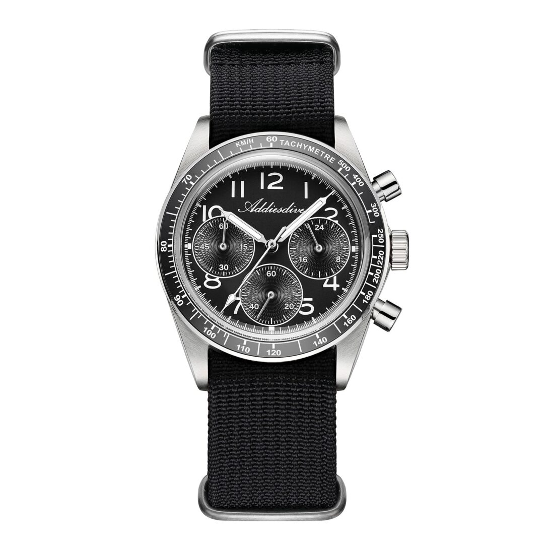 ADDIESDIVE 37mm VK63 Triple-Register Chronograph Watch AD2517 - Image 10