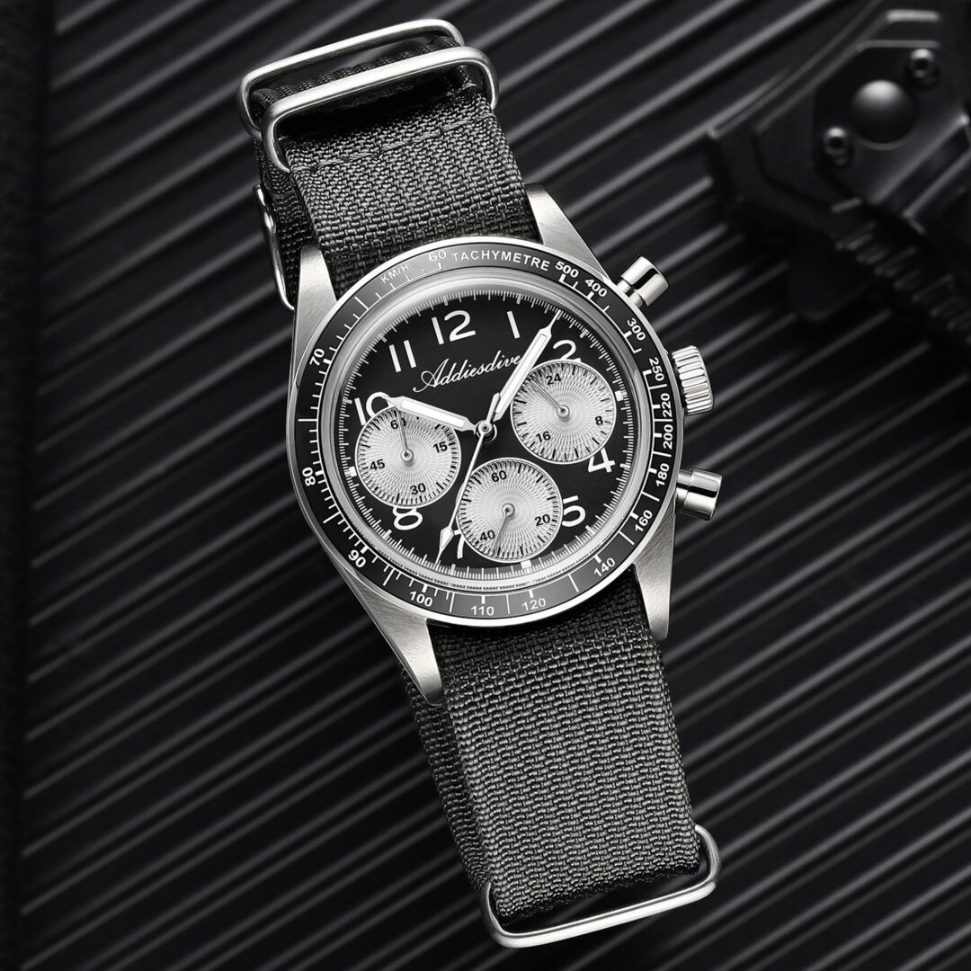 ADDIESDIVE 37mm VK63 Triple-Register Chronograph Watch AD2517 - Image 3