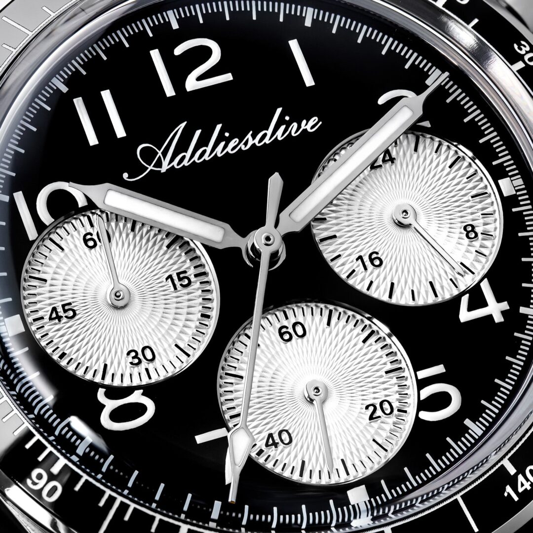 ADDIESDIVE 37mm VK63 Triple-Register Chronograph Watch AD2517 - Image 4