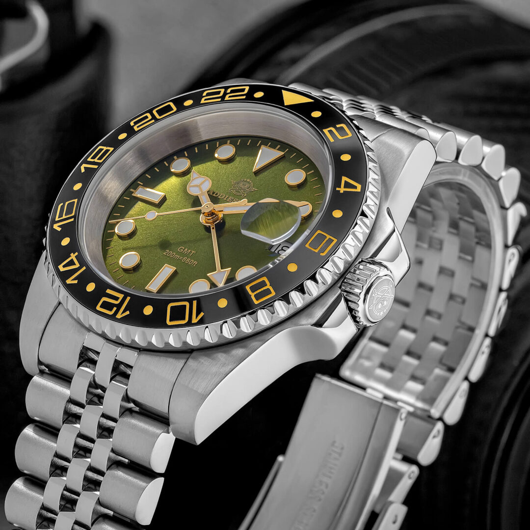 ADDIESDIVE Water Ghost Luxury Dive Watch GMT Quartz Watch AD2050-with Calendar - Image 24