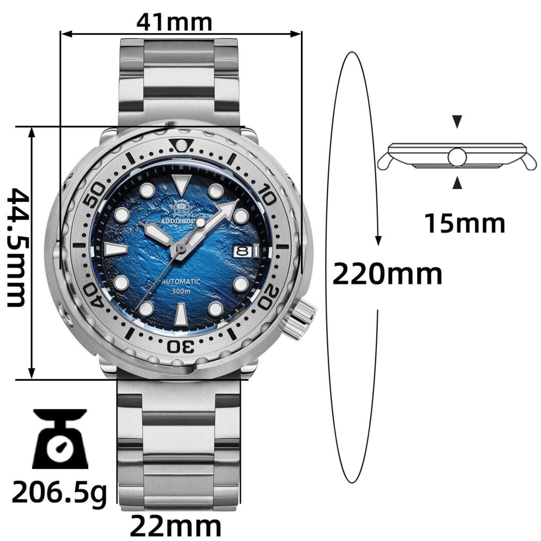 ADDIESDIVE® Tuna 300M Automatic Dive Watch AD2509 - Image 3