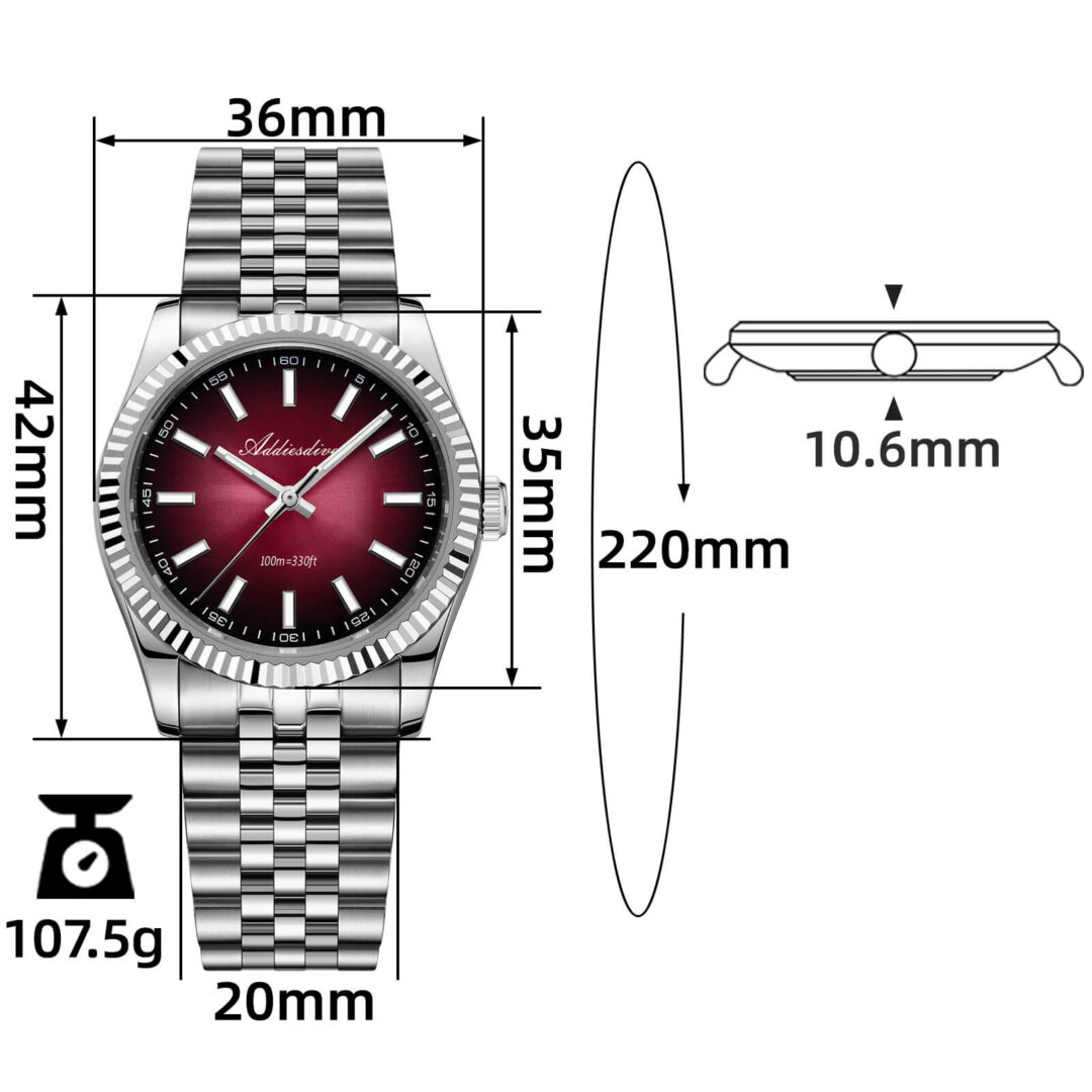 ADDIESDIVE 36mm DJ Homage Men Watch AD2073 - Image 2