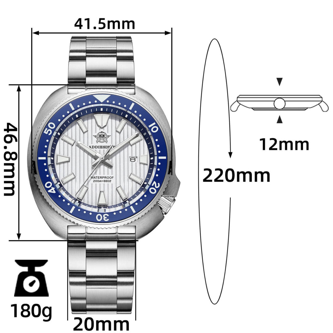 Addiesdive Turtle Quartz Diver Men Watch AD2507 - Image 24